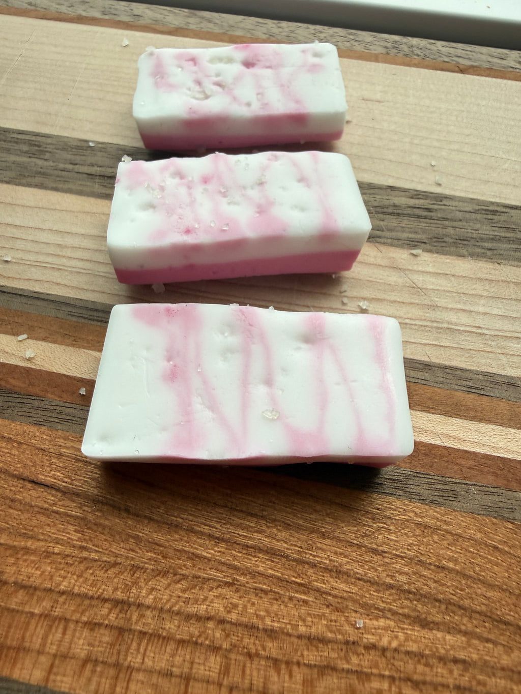 Boutiqe Guest Hand Soap| Strawberry Celtic Sea Salt Shortcake| Set of 3 Mini Handcrafted Soaps
